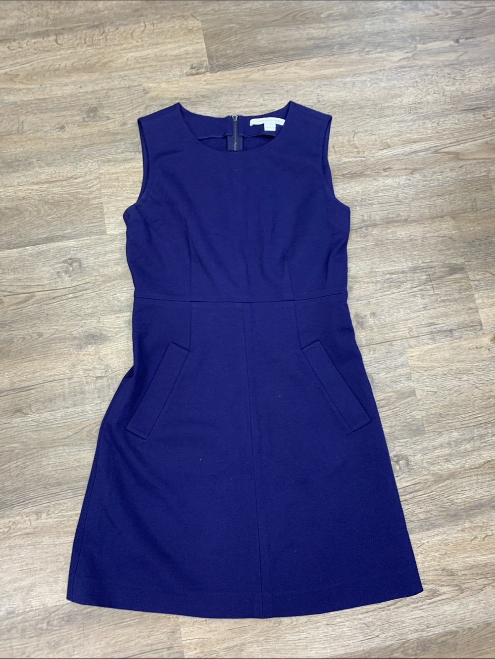 Diane Von Furstenberg Sleeveless Navy A-Line Dress Size 8